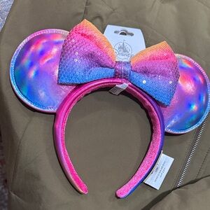 Disney Pink and Purple Ombre Iridescent Minnie Ears Headband